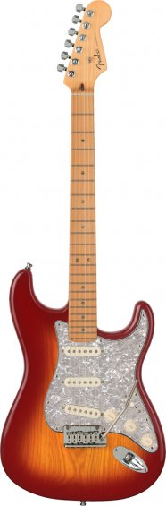 Fender American Deluxe Ash Stratocaster Aged Cherry Burst Maple