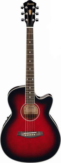 Акустическая гитара Ibanez AEG20E Transparent Red Sunburst