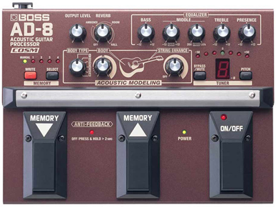 Гитарный процессор BOSS для акустических гитар, модель AD-8
