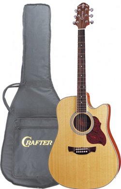 Акустическая гитара Crafter DTE-7/N (с чехлом)