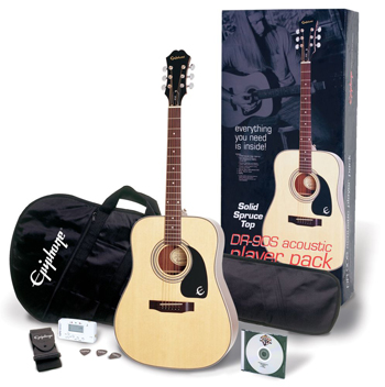 Гитарный набор Epiphone Playerpack DR-90s (Solid Top) Acoustic NAT CH HDWE