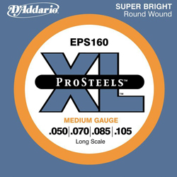Струны для бас-гитары D'Addario EPS-160 ProSteels round (сталь) 50-105