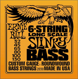 Струны для бас-гитары Ernie Ball 2838 (6 струн) 32-130