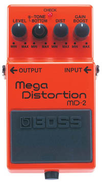 BOSS MD-2 педаль гитарная Mega Distortion