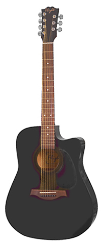 Акустическая семиструнная гитара Flight W57С BKS